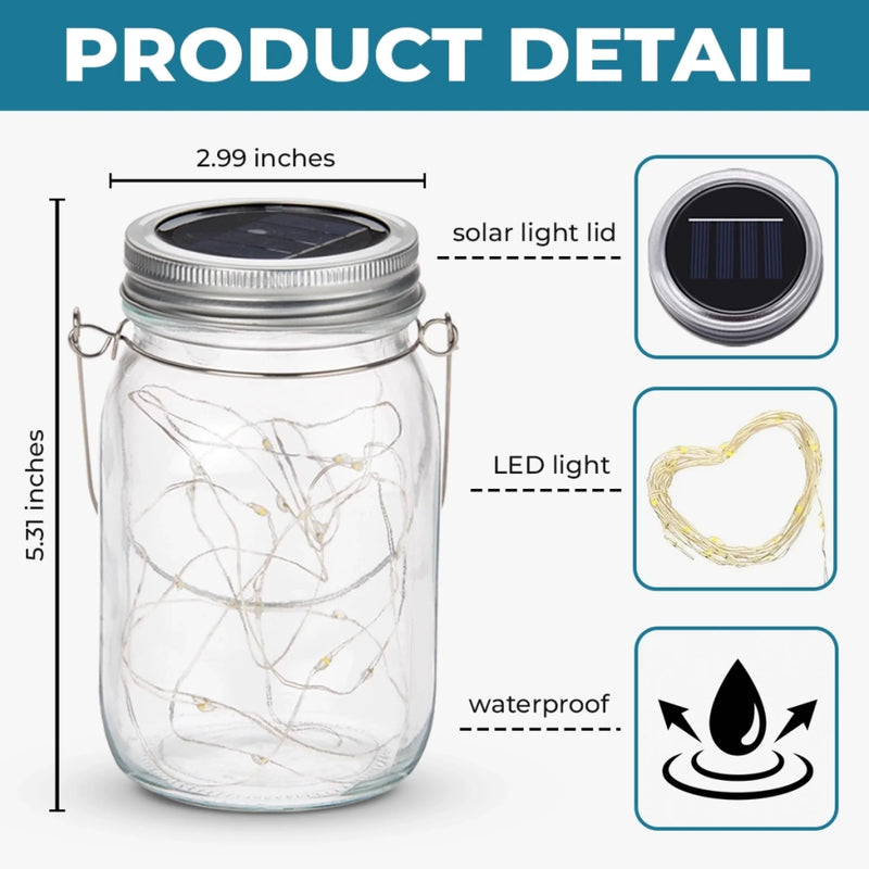 Custom Photo Solar Jar Lantern - Personalized Memorial Sympathy Gifts For Loss of Mom, Dad - Your Memory Is My Treasure