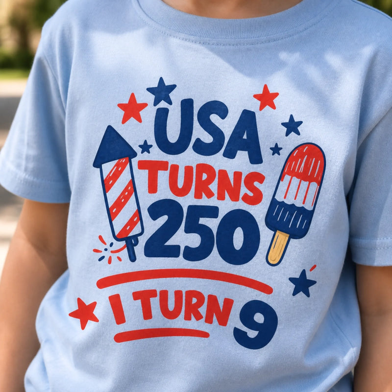 Custom Kids T-shirt - Personalized America 250th Anniversary Gifts For Kids - Our Little Sparkler