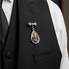 Custom Photo Teardrop Pin - Personalized Memorial Sympathy Gifts For Brides - Carried In My Heart Always