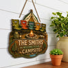 Custom Wood Sign - Personalized Birthday Camping Gifts For Campers, Mom, Dad, Brother, Sister, Kids - Family Adventures