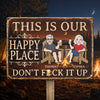Custom Home Decor Metal Sign - Personalized  Summer Vacation And Travel Gifts For Husband And Wife, Him And Her - Campfire, Drinks And My Person
