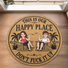 Custom Shaped Doormat - Personalized Summer Vacation And Travel Gifts For Husband And Wife, Him And Her - Guarding Our Paradise Together