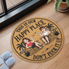 Custom Shaped Doormat - Personalized Summer Vacation And Travel Gifts For Husband And Wife, Him And Her - Guarding Our Paradise Together