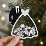 Custom Name Wedding Gifts for Couples - Personalized Shaker Ornament