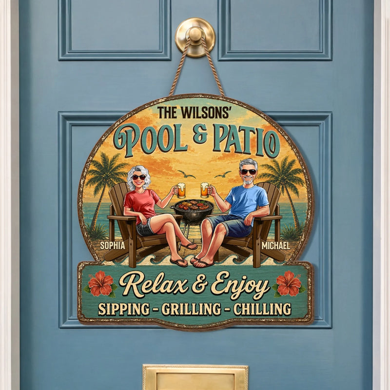 Custom Wood Sign - Personalized Summer Vacation And Travel Gifts For Husband And Wife, Him And Her - Best Travel Partner For Life