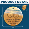 Custom Ceramic Ornament - Personalized Anniversary Christmas Wedding Gifts For Husband And Wife, Him And Her - Our Happily Ever After, Set In Sand