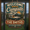 Custom Wood Sign - Personalized Birthday Camping Gifts For Campers, Mom, Dad, Brother, Sister, Kids - Our Little Outdoor Sanctuary