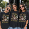 Custom Photo Washed Cotton T-shirt - Personalized Bridesmaid Proposal Wedding Gifts For Bridesmaid, Bridal Party - Look Who's Getting Married