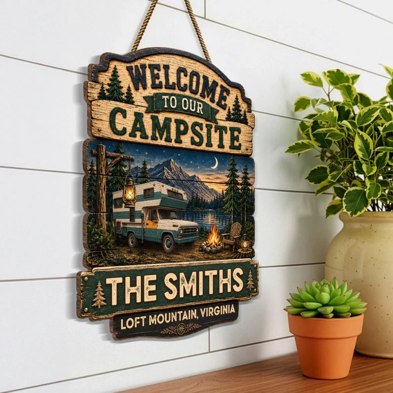 Custom Wood Sign - Personalized Birthday Camping Gifts For Campers, Mom, Dad, Brother, Sister, Kids - Rustic Charm, Endless Memories