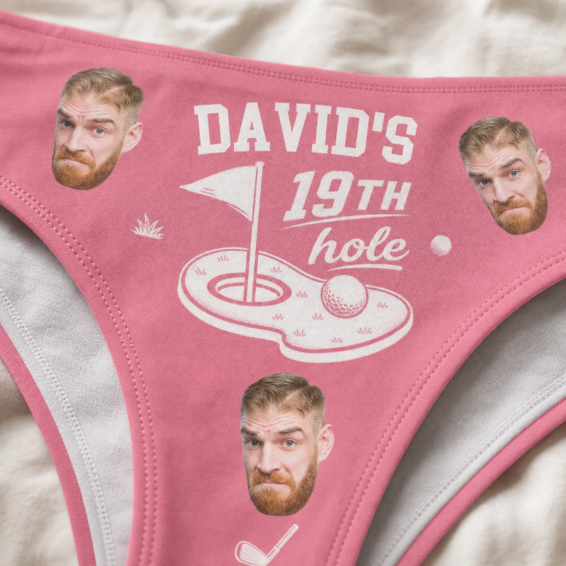 Custom Photo Women Briefs - Personalized Anniversary Wedding Gifts For Husband And Wife, Him And Her - The Luckiest Golfer In The World