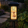 Custom Photo Solar Garden Light - Personalized Pet Memorial Sympathy Gifts For Dogs, Cats - Always Chasing Rainbows