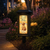 Custom Photo Solar Garden Light - Personalized Pet Memorial Sympathy Gifts For Dogs, Cats - Always Chasing Rainbows