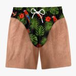 Custom Funny Men Swim Trunks - Personalized Summer Vacation And Travel Gifts For Men - Looking Good Naturally
