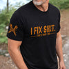 Custom Mechanic T-Shirt - Personalized Birthday Gifts For Men, Dad, Grandpa, Husband - Built To Fix