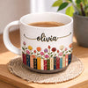 Custom Pottery Mug - Personalized Bookish Gifts For Book Lovers, Bookworms, Readers - Where Stories Bloom