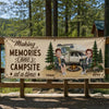 Custom Outdoor Banner - Personalized Camping Gifts For Campers, Husband And Wife, Him And Her - Home Is Wherever We Roam