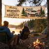 Custom Outdoor Banner - Personalized Camping Gifts For Campers, Husband And Wife, Him And Her - Home Is Wherever We Roam