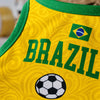 Custom Brazil World Football Pet Jersey - Personalized Birthday Gifts For Football Dog Cat Lovers, Dog Dad And Mom, Cat Owners - Cutest Playmaker On The Pitch