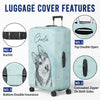 Custom Photo Luggage Cover - Personalized Summer Vacation And Travel Gifts For Dog Cat Lovers, Dog Dad And Mom, Cat Owners - My Favorite Travel Partner