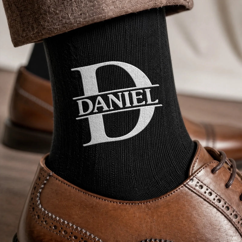 Custom Embroidered Socks - Personalized Groomsmen Proposal Wedding Gifts For Him, Son, Groomsmen - Suit Up Boys