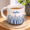 Custom Pottery Mug - Personalized Bookish Gifts For Book Lovers, Bookworms, Readers - Peace Love Books