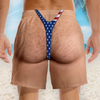 Custom Funny Patriotic Men Swim Trunks - Personalized Summer Vacation And Travel Gifts For Men - Looking Like Trouble