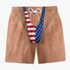 Custom Funny Patriotic Men Swim Trunks - Personalized Summer Vacation And Travel Gifts For Men - Looking Like Trouble