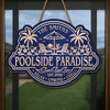Custom Poolside Wood Sign - Personalized Summer Vacation And Travel Gifts For Mom, Dad, Brother, Sister, Kids - Sun Splash Together