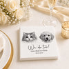 Custom Photo Cocktail Napkins - Personalized Wedding Party Favor Gifts For Guests, Adults, Dog Cat Lovers - Happy Pet Parents, Happier Day