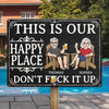 Custom Home Decor Metal Sign - Personalized  Summer Vacation And Travel Gifts For Husband And Wife, Him And Her - Our Little Slice Of Heaven