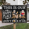 Custom Home Decor Metal Sign - Personalized  Summer Vacation And Travel Gifts For Husband And Wife, Him And Her - Our Little Slice Of Heaven
