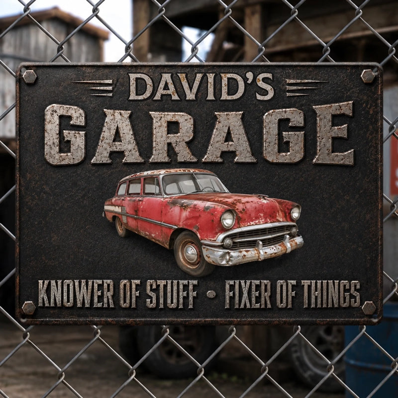 Custom Photo Home Decor Metal Sign - Personalized Birthday Gifts For Men, Man Cave, Dad, Grandpa - The Handy Master Lives