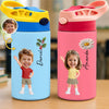 Custom Photo Kids Insulated Water Bottle - Personalized Back To School Gifts For Kids - Ready Set Shine
