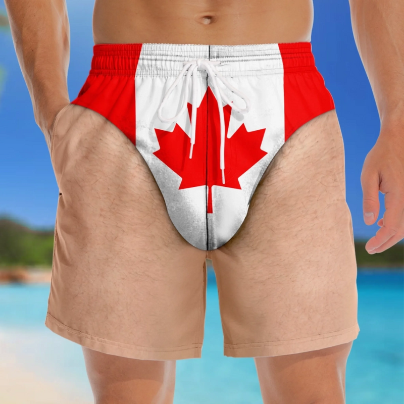 Custom Funny Men Swim Trunks - Personalized Summer Vacation And Travel Gifts For Men - Hello Summer Fun
