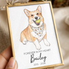 Custom Photo Frame Ornament - Personalized Pet Memorial Sympathy Gifts For Dogs, Cats - Forever Loved Forever Missed