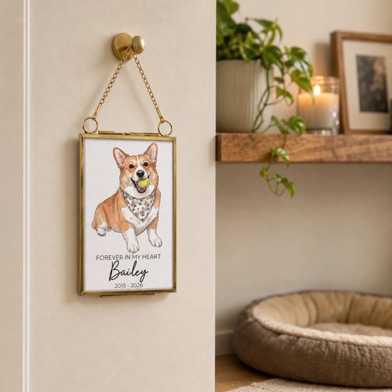 Custom Photo Frame Ornament - Personalized Pet Memorial Sympathy Gifts For Dogs, Cats - Forever Loved Forever Missed