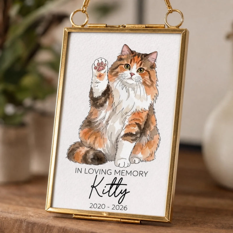 Custom Photo Frame Ornament - Personalized Pet Memorial Sympathy Gifts For Dogs, Cats - Forever Loved Forever Missed