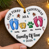 Custom Ceramic Ornament - Personalized Christmas Birthday Gifts For Mom, Dad, Kids - Together We Are Stronger