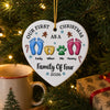 Custom Ceramic Ornament - Personalized Christmas Birthday Gifts For Mom, Dad, Kids - Together We Are Stronger