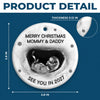 Custom Photo Ceramic Ornament - Personalized Christmas Baby Shower, Gender Reveal Gifts For New Moms, New Dads, New Parents - A Little Elf Arriving Soon