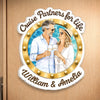 Custom Photo Cruise Ship Door Magnet - Personalized Summer Vacation And Travel Gifts For Husband And Wife, Him And Her, Cruise Lovers - Our Cabin, Our Happy Place
