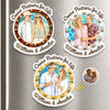 Custom Photo Cruise Ship Door Magnet - Personalized Summer Vacation And Travel Gifts For Husband And Wife, Him And Her, Cruise Lovers - Our Cabin, Our Happy Place