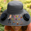 Custom Hat With Fans Solar Power - Personalized Birthday Garden Gifts For Gardeners - My Personal Oasis