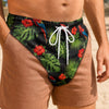 Custom Funny Men Swim Trunks - Personalized Summer Vacation And Travel Gifts For Men - Looking Good Naturally