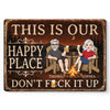 Custom Home Decor Metal Sign - Personalized  Summer Vacation And Travel Gifts For Husband And Wife, Him And Her - Campfire, Drinks And My Person