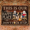 Custom Home Decor Metal Sign - Personalized  Summer Vacation And Travel Gifts For Husband And Wife, Him And Her - Campfire, Drinks And My Person