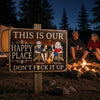 Custom Home Decor Metal Sign - Personalized  Summer Vacation And Travel Gifts For Husband And Wife, Him And Her - Campfire, Drinks And My Person
