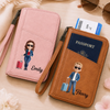 Custom Passport Holder Wallet - Personalized Summer Vacation And Travel Gifts For Women, Men - Adventure Starts Now