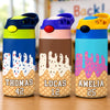 Custom Kids Insulated Water Bottle - Personalized Back To School Gifts For Kids - Loving Ice Cream Cone