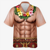Custom Funny Unisex Tropical Hawaiian Aloha Shirt - Personalized Summer Vacation And Travel Gifts For Men - Abs On Demand